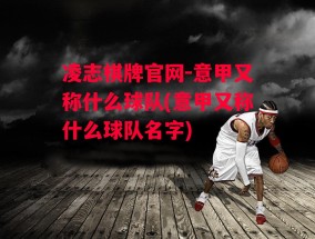 凌志棋牌官网-意甲又称什么球队(意甲又称什么球队名字)